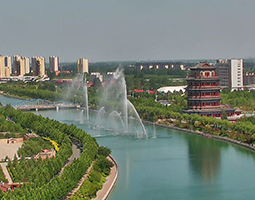 河北行唐電視臺借開寧慢直播球機擦亮潁川河名片